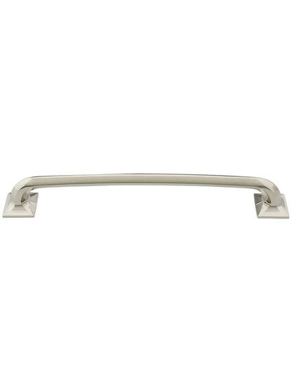 Southport Square Base Pull - 8 inch Center-to-Center in Polished Nickel.